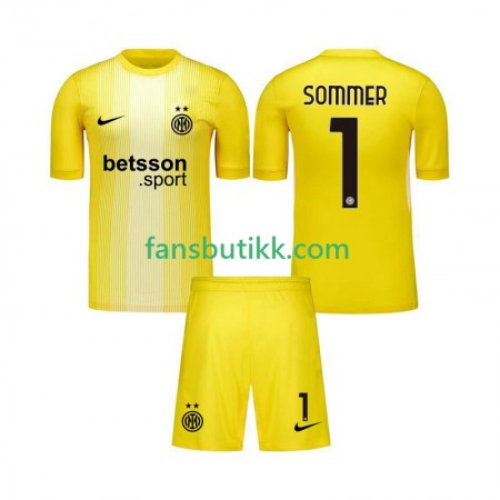 Fotballdrakt Inter Milan Yann Sommer 1 Keeper Barn Bortetrøye 2025-2026 Kortermet